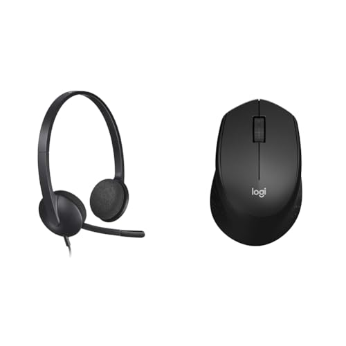 Image of Logitech H340 Stereo Wired Over Ear Headphones with Mic with Noise-Cancelling, USB, Pc /Mac /Laptop -