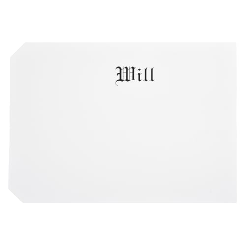 Exhibitindexes® Will Cover for Letter Size Paper White - Made in The USA