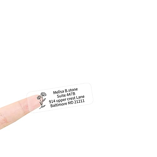 160 Pcs D110/D11/D101 Label Maker Tape Clear Address Labels Name File Folder Waterproof Sticker Labels for Daycare, School, Travel, Baby Bottles, Clothes, Lunch Boxes and Cups, School Supplies