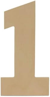 Woodpeckers Wooden Number 1 Cutouts 8" - Birch Wood - Jumbo Numbers for Wall Decor, Crafts, Parties & Home Decor - Pack of 1