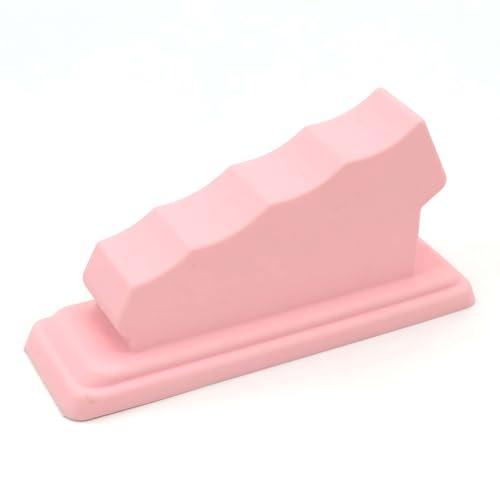 Nail Stand Art Cushion – Silicone Hand Rest with Finger Separators, for Manicure at Home or Salon, Anti-skid Design for Comfortable Fingernail Painting (Pink)