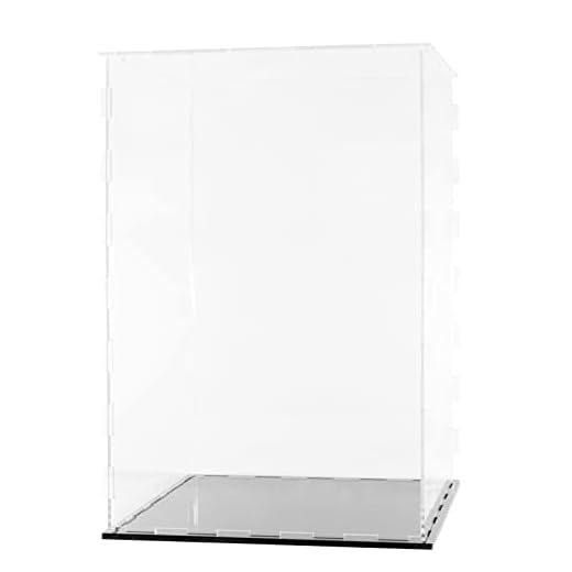 Clear Acrylic Display Case-Assemble Countertop Box for Display-Clear Display Box,Dustproof Protection Showcase for Toy Collectibles (6x6x10inch)