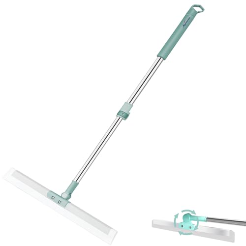 Image of Signamio Magic Broom Sweeper with 180 Rotational Silicone Floor Wiper - Extendable Stainless Steel Handle Upto 110 Cm, Multifunctional Magic Broom for Bathroom Home Cleaning