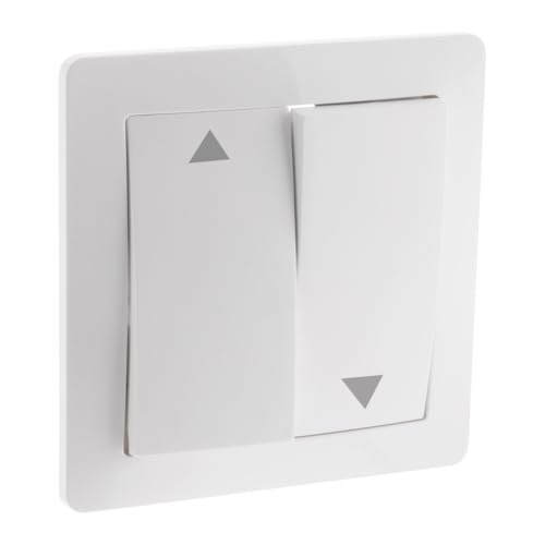 Bouton poussoir volet roulant - blanc - Zenitech