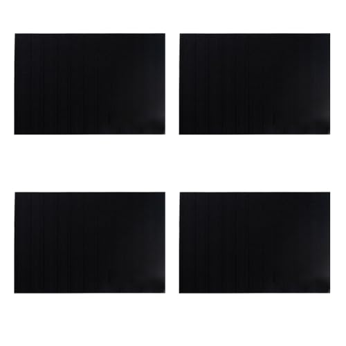 FACAIIO Lot de 4 sets de table en vinyle polyester pour cuisine et restaurant, résistants à la chaleur et aux rayures, faciles à nettoyer, argenté 45,7 x 30,5 cm