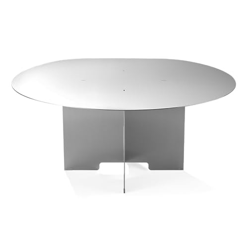 draadwerk® Sofatisch Groß | Für Wohn- und Schlafzimmer | Modernes Design (Edelstahl, Chrom)