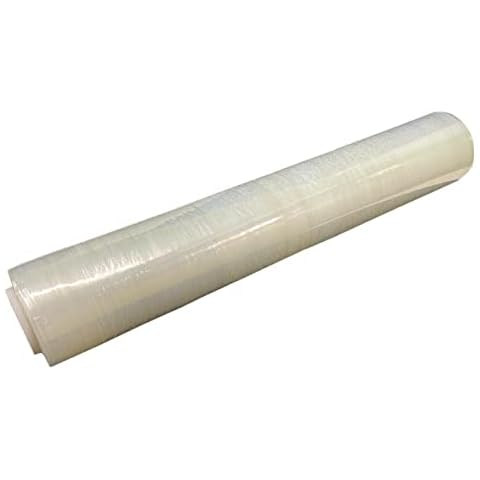 Pkge 400mm x 250m 17mu Pallet Stretch Shrink Wrap Roll Parcel Packing Cling Industrial Film Wrap for Moving House Wrapping Pallets and Parcels (Clear, Pack of 1) Cover