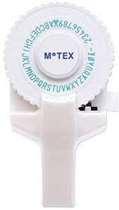 Motex E-101 Embossing Label Maker (Tape Writer) - Made in Korea (White)