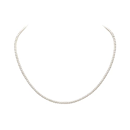 .925 Sterling Silver AAAA White Freshwater Cultured Pearl Silk-Knotted 18