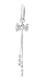 NEW STYLE Fake Belly Navel Non Clip on Clear cz Long Bow dangle Sexy wrap up like present Ring