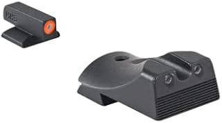 MEPROLIGHT MEPRO Hyper-Bright Fixed tritium Day and Night Sights Compatible with Kimber 1911, 3-Dot Set, Green tritium, Orange Colored Front Ring, U-Shaped Notch Rear