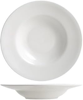 Pasta Bowls Appetizer Plates Italian Western Food Pasta Straw Hat Plate Soup Deep Pure White Ceramic Restaurant Home Simple Style Dish Dining Serving Plates for Parties