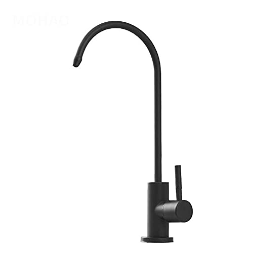 Robinet de filtre à eau noir élégant en acier inoxydable de cuisine