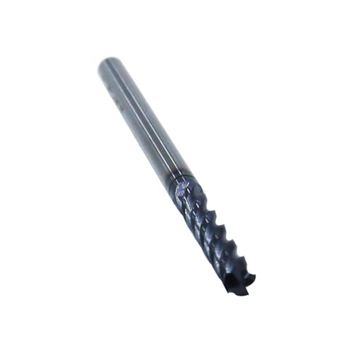 Image of 5pcs 1 /8in Solid Carbide Long End Mills,4 Flute, 30 Degree Helix Bits Tool for Medium Hardness Steel, Brass, Iron