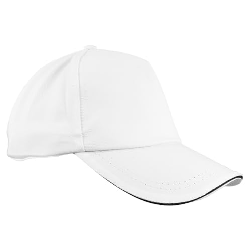 DOITOOL DIY Blank Peaked Hat for Boy Girl Graffiti Cap Soft Cotton Design for Art Projects Outdoor Activities and Creative Fun White