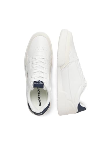 JACK & JONES Herren JFWEALING PU NOOS Sneaker, White/Detail:Trekking Green, 41 EU – Ansicht 3