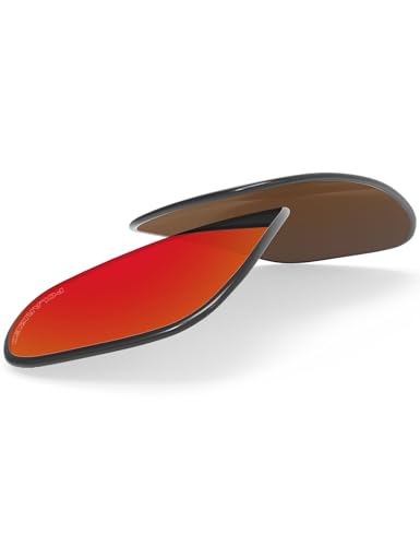 Image of BLAZERBUCK Anti-salt Polarized Replacement Lenses for Oakley Fives Squared(4+1) OO9238 Sunglasses - Fire Red