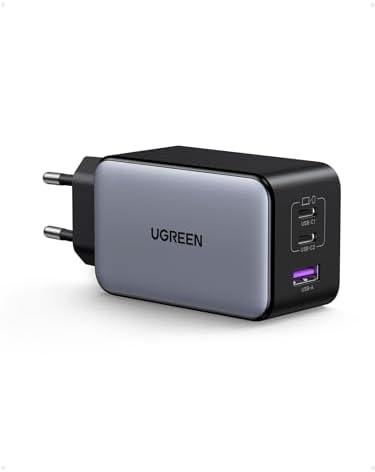 UGREEN Nexode USB C Ladegerät 100W Mini, GaN Charger, 3-Port, PPS Netzteil | Kompaktes Schnellladegerät, ideal für Reise&Büro, Kompatibel mit MacBook Pro/Air, iPhone 17 Air, 16, Ga