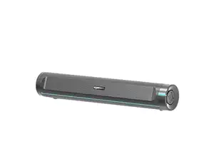 (Refurbished) amazon basics SB25R 25W Bluetooth Soundbar with 3600 mAh Battery | 2X Bass | Up to 10 hrs of Playback | Blue LED Lights | Bluetooth 5.3, Aux & USB Connectivity (Black)