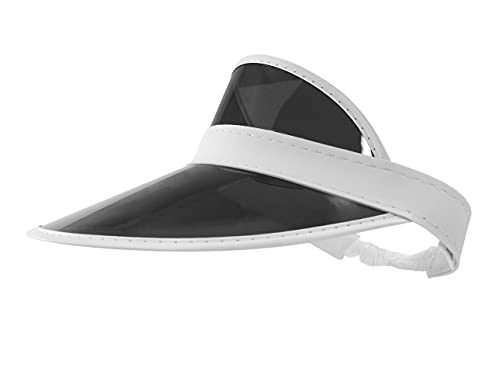 Nicky Bigs Novelties Retro Colorful Plastic Sun Visor Hat, Tourist Bingo Casino Dealer Costume, Tennis Golf Visor for Women