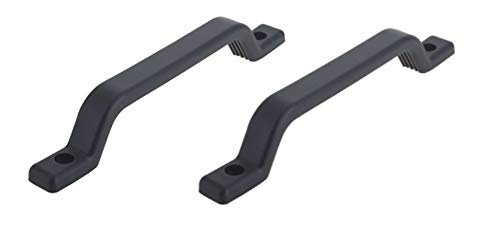 Troon&Co - Black Plastic Grab/Pull Handle for Trailers, Gates, Doors, Caravans, Boats (2 Pack)