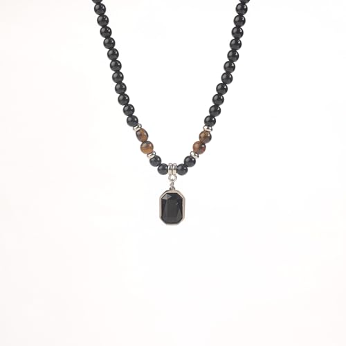 Image of SALTY ALPHA Anti Tarnish Stainless Steel Locket Neck Chain for Men | Stylish Pendant Necklace | Jewellery Accessories for Boys | Minimal Jewelry | Gifts for Boyfriend & Husband | Gift for Diwali, Christmas, Marriage, Birthday, Rakhi