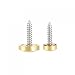 uxcell 10mm and 14mm Polished Gold Mirror Screws, Decorative Caps Cover Nails 8pcs
