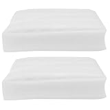 iplusmile 2 Pezzi Vassoi la Conservazione delle Uova in Lana Perlata con Coperchio, Contenitori Portauova per Cucina Domestica, Design a Griglia Bianco