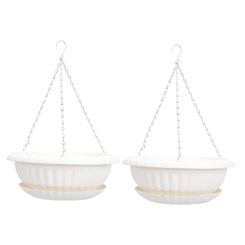 Toyvian 2ensembles Lot de Pots De Fleurs Suspendus pour Chlorophytum avec Plateau