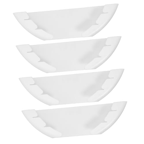 SOLUSTRE 4Pcs Wall Mounted Pot Lid Organizer No Drilling Pan Lid Rack for Cabinet Storage Space Saving Kitchen Organizer Modern Design for Easy Access to Lids