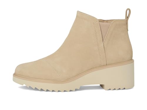 Image of TOMS Women's Maude Wedge Boot, Leather Upper, OrthoLite Insole, Side Zip, Lightweight