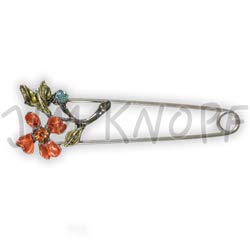 Jim Knopf Tuchnadel Blüte - orange Cover