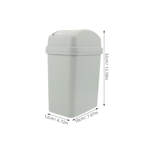 Caneca de basura con tapa abatible 6L azul GARVALON miniatura 2