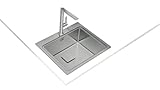 Material: acero inoxidable Fregadero Teka Zenit Rs15 1C Color Inox Ref 115000021 Mueble De 60 Cm