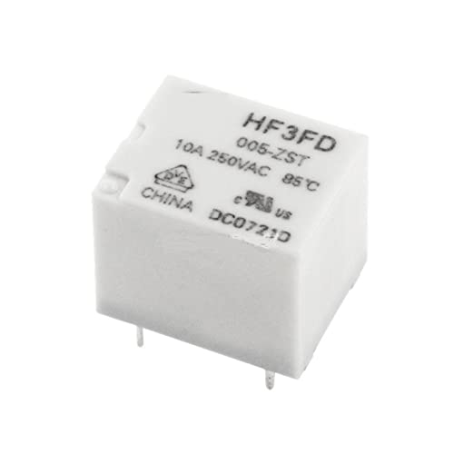 Relé HF3FD-005-ZST de 5V y 5 pines para control de potencia eléctrica