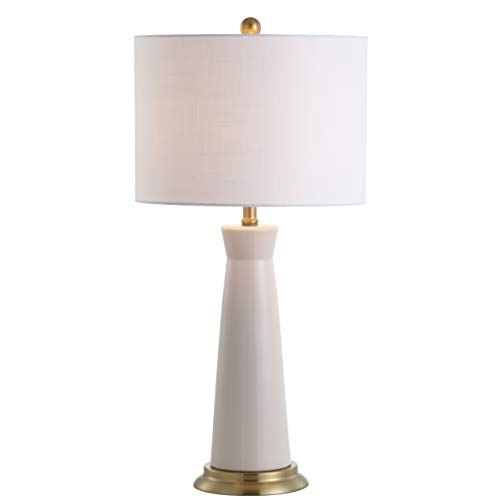 JONATHAN Y JYL3046A Hartley - Lámpara de mesa LED de columna de cerámica de 29 pulgadas, contemporánea, de transición, mesita de noche, para dormitorio, sala de estar, oficina, universidad, librería,