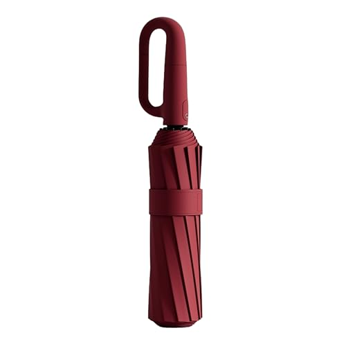 Ombrelle UV automatique 84 os rouge rétro pour protection solaire