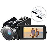 Video Camera Camcorder Digital Vlogging Camera Recorder for YouTube Aabeloy HD 1080P 15FPS 24MP 16X Digital Zoom 3.0 Inch 270 Degree Rotation Screen Camcorder with 2 Batteries