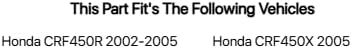 Tusk Kick Starter Anodized Red Compatible with Honda CRF450R 2002-2005