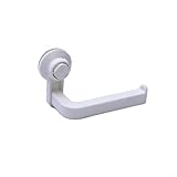 babominimer Soporte para toallas de papel con ventosa y montaje para baño, no requiere taladrar, material ABS, 10 x 14,5 cm (blanco)