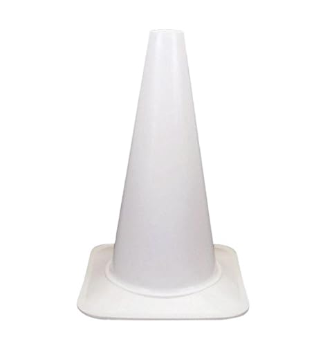 PRO-SAFE White Sport Cone: 18 High 12 Square Base 2.5 lb Weight