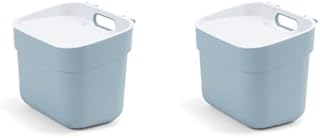 Curver Ready to Collect 100% Recycled 5L Kitchen Accessories Recycling Lift Top Bin Green with Light Grey Lid