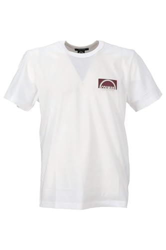 T-shirt blanc Colmar 7547-6SH vêtement haut en coton col rond homme