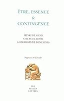 Etre, essence et contingence (Sagesses Medievales) 2251181032 Book Cover