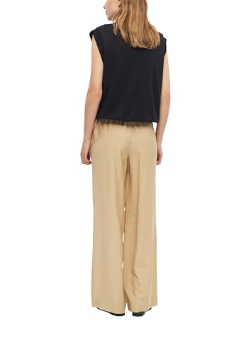 Pantalon large s.Oliver marron taille 40 en coupe longue fluide - 2