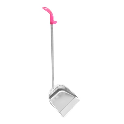 FOMIYES Recogedor de Basura de Acero Inoxidable con Mango Resistente y Antióxido para Limpieza y Oficina Compacto y Fácil de Almacenar para Rincones Estrechos Color Color Aleatorio