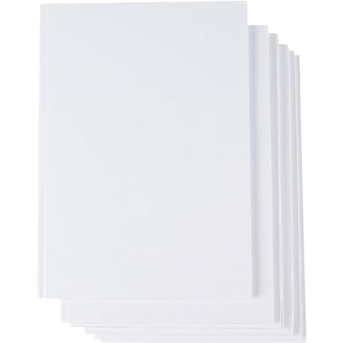 Paper Junkie 6 Pack White Blank Hardcover Books for Kids to Write Stories - Unlined Scrapbook and Journal - 18 Sheets, 36 Pages Each 7x10 inch Blank Books for Kids to Write Stories