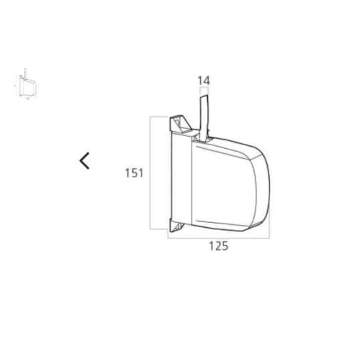teicocil Kehrschaufel Mini c-14 weiß mit grau