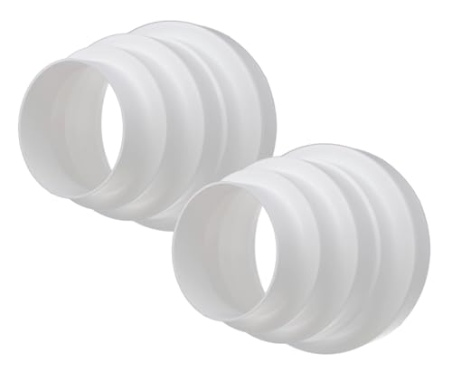 H&C VENT Universal Adapter zur Rohrreduzierung │2er-Packung │ Kunststoff Reduzierstück │ Rohr PVC Übergang Ø80-100 - 120-125 - 150mm │...