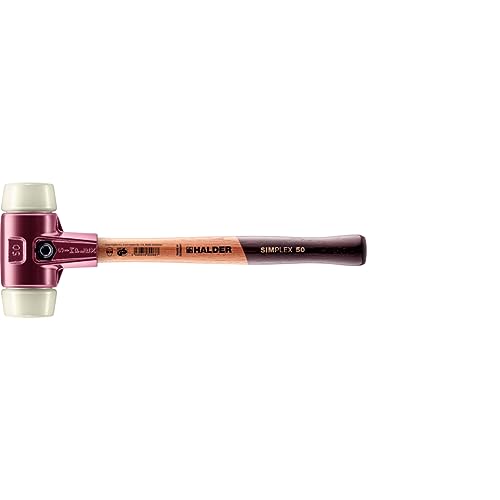 SIMPLEX-Schonhammer, Nylon; mit Tempergussgehäuse und hochwertigem Holzstiel | D=50 mm | 3008.050